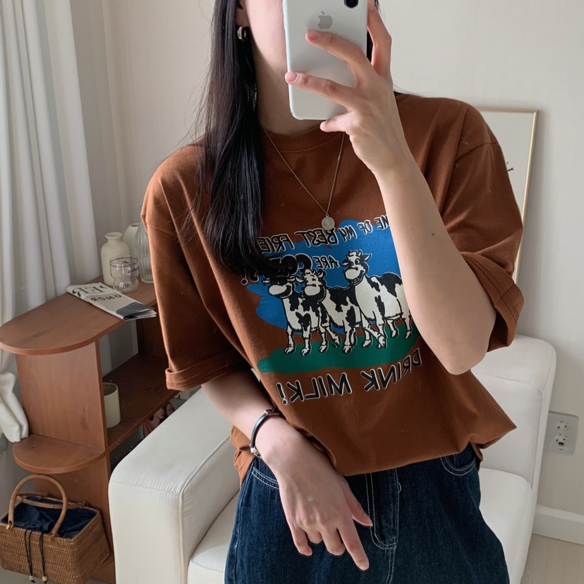 FROMJINI韓國直郵㊣東大門實拍女裝新款熱賣25春夏人氣時尚T恤FROMJINIT恤
