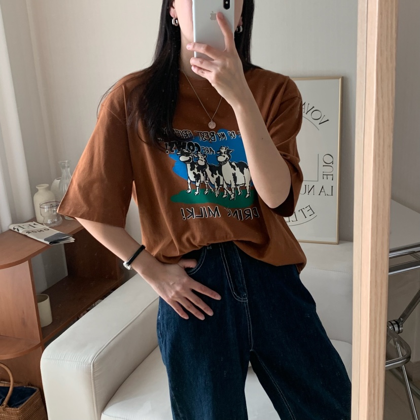 FROMJINI韓國直郵㊣東大門實拍女裝新款熱賣25春夏人氣時尚T恤FROMJINIT恤