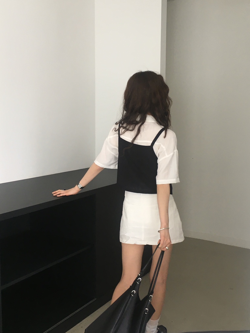 MONDAYMORING韓國直郵㊣女裝新品25春夏推薦時尚吊帶背心緊身MONDAYMORING吊帶/背心