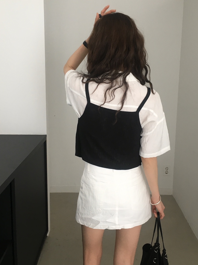 MONDAYMORING韓國直郵㊣女裝新品25春夏推薦時尚吊帶背心緊身MONDAYMORING吊帶/背心