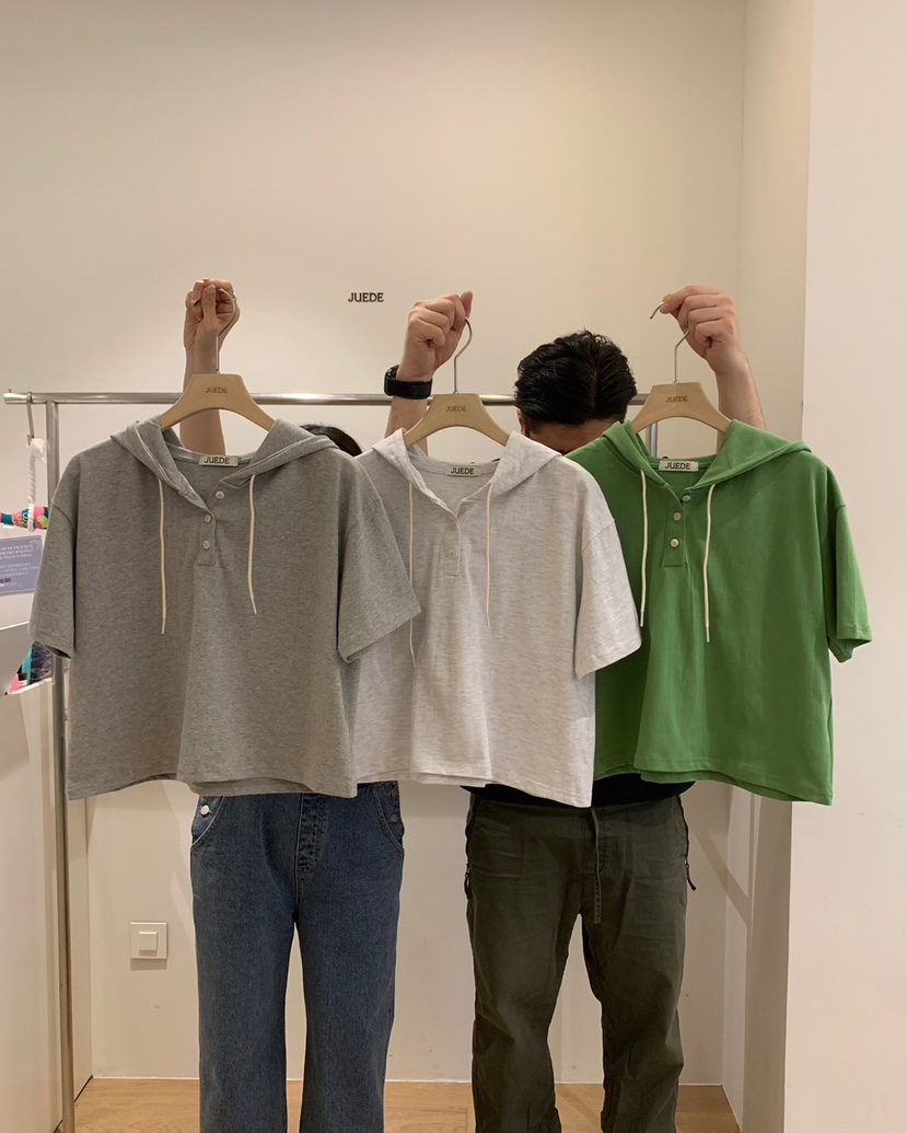 JUEDE(此品牌容易投訴)直郵韓國代購㊣女裝新品熱賣T恤兜帽JUEDET恤