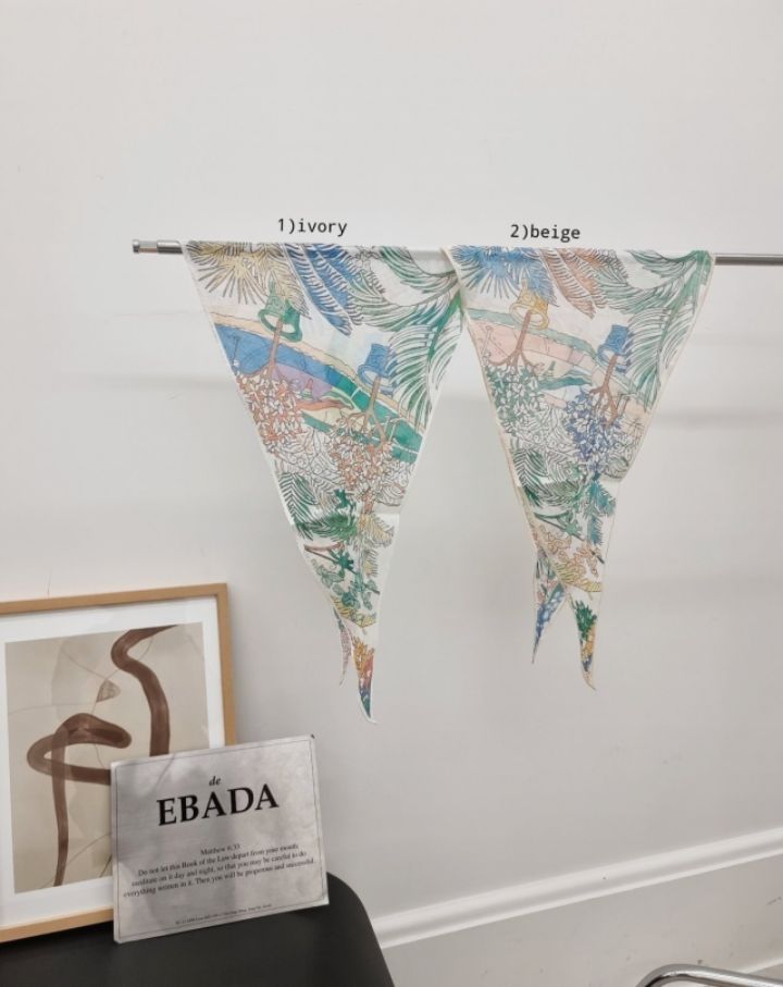 EBADA韓國㊣直郵東大門代購女裝新款熱賣25春夏圍巾披肩絲綢EBADA圍巾/披肩