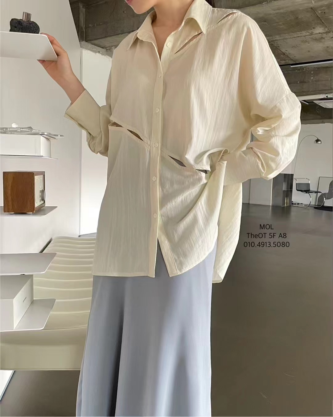 MOL韓國㊣直郵東大門代購女裝新款時尚熱賣25春夏襯衫蕾絲衫MOL襯衫/蕾絲衫圖色3