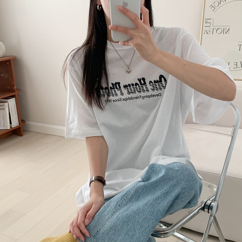 HELLO JINI直郵韓國代購㊣女裝新品熱賣推薦休閑25春夏T恤HELLO JINIT恤