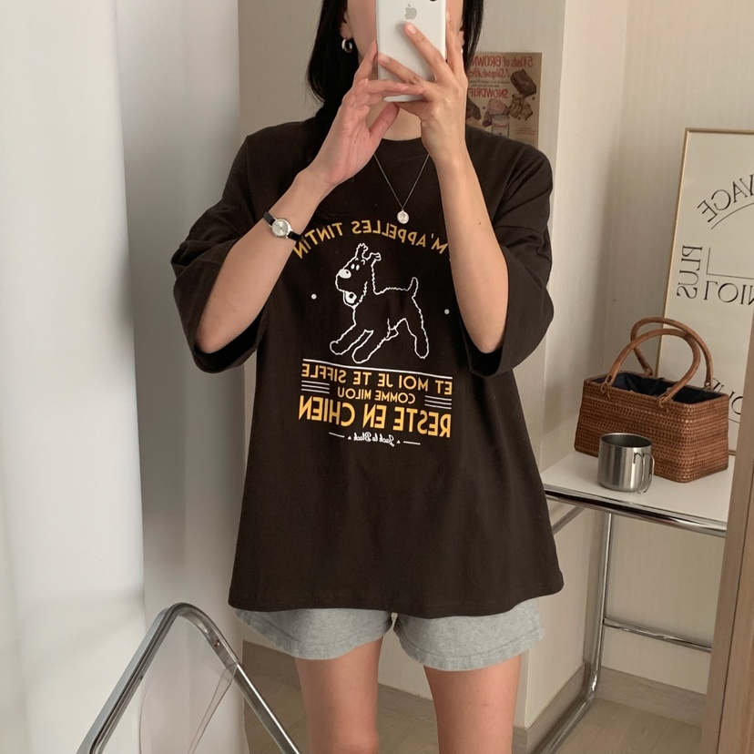 FROMJINI直郵韓國代購㊣女裝新品人氣25春夏休閑推薦時尚T恤FROMJINIT恤