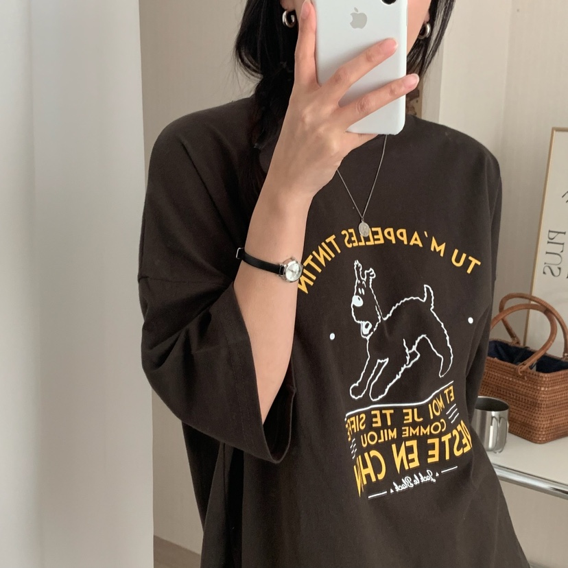 FROMJINI直郵韓國代購㊣女裝新品人氣25春夏休閑推薦時尚T恤FROMJINIT恤