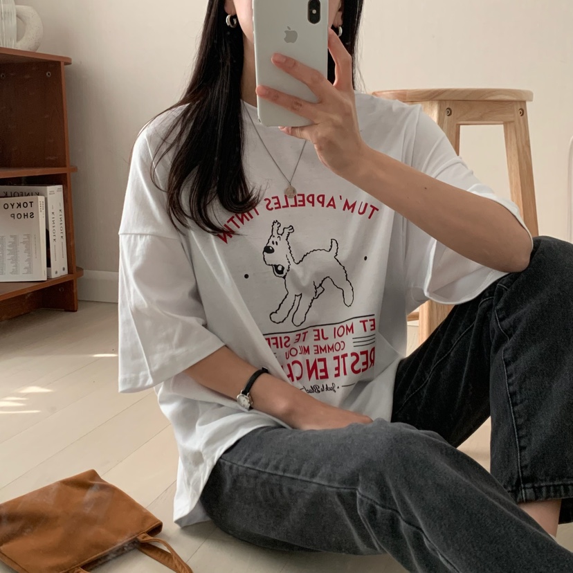 FROMJINI直郵韓國代購㊣女裝新品人氣25春夏休閑推薦時尚T恤FROMJINIT恤