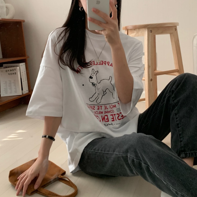 FROMJINI直郵韓國代購㊣女裝新品人氣25春夏休閑推薦時尚T恤FROMJINIT恤