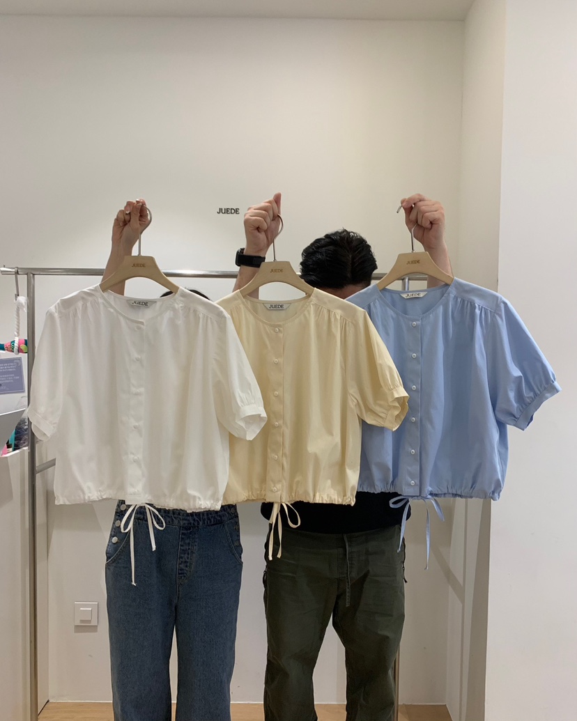 JUEDE(此品牌容易投訴)韓國㊣直郵東大門代購女裝新品25春夏襯衫蕾絲衫JUEDE襯衫/蕾絲衫