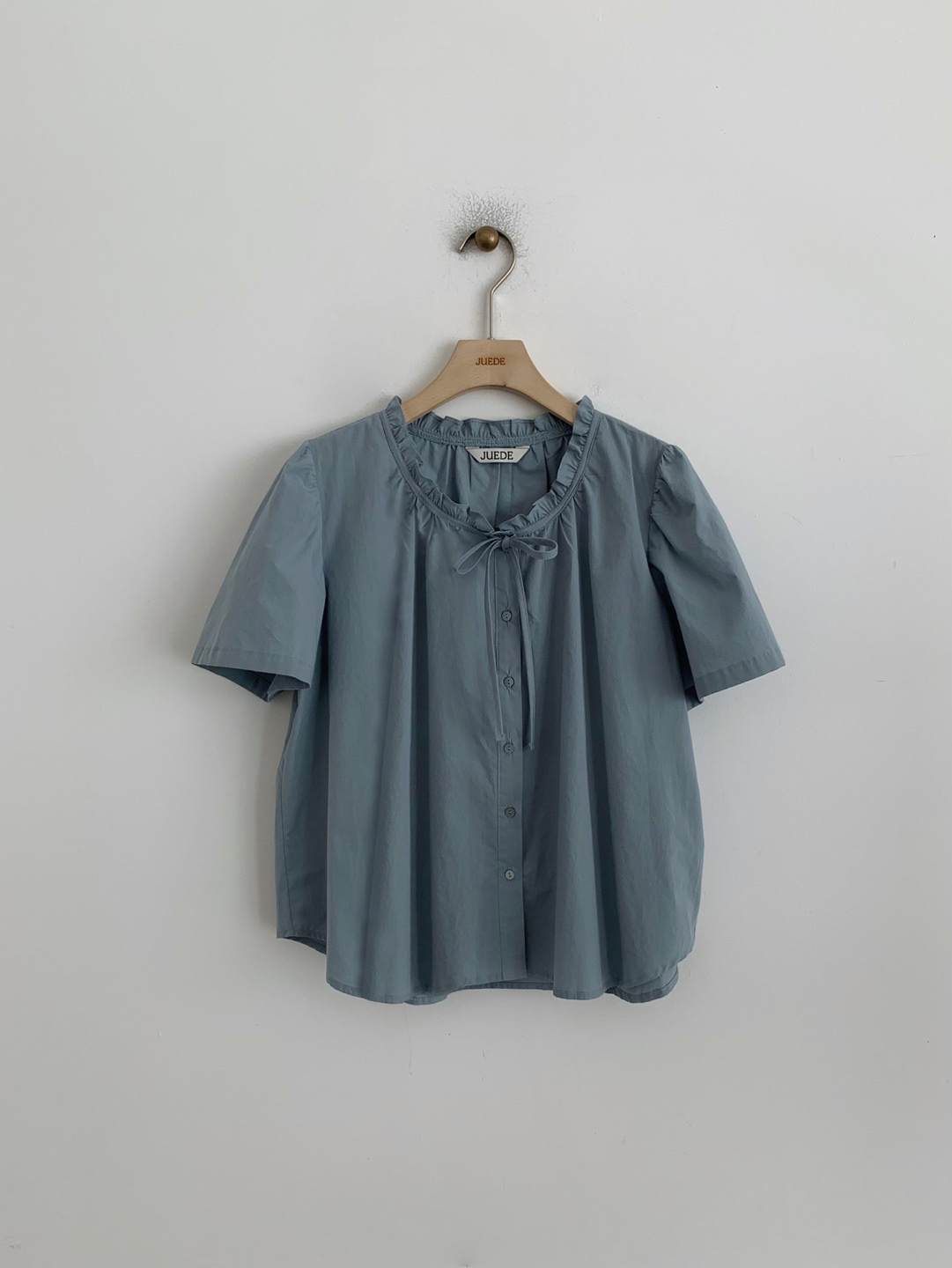 JUEDE(此品牌容易投訴)韓國㊣直郵東大門代購女裝新品25春夏襯衫蕾絲衫JUEDE襯衫/蕾絲衫圖色2