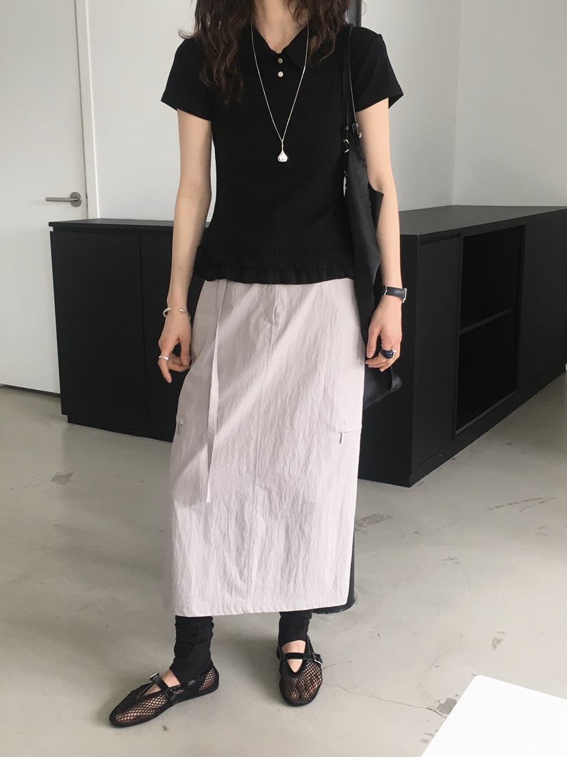 MONDAYMORING韓國直郵㊣女裝新品25春夏人氣熱賣推薦休閑長裙MONDAYMORING長裙