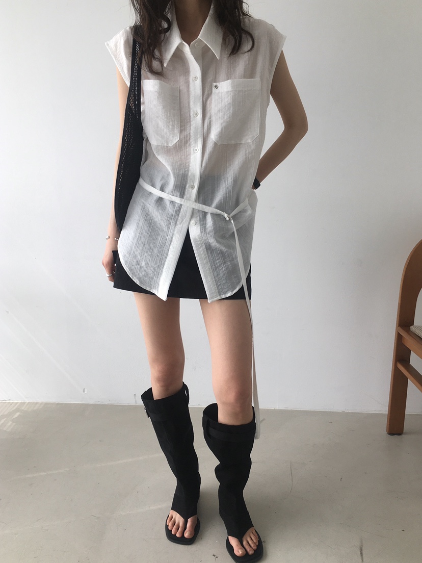 MONDAYMORING韓國直郵㊣女裝新款25春夏時尚人氣襯衫蕾絲衫MONDAYMORING襯衫/蕾絲衫