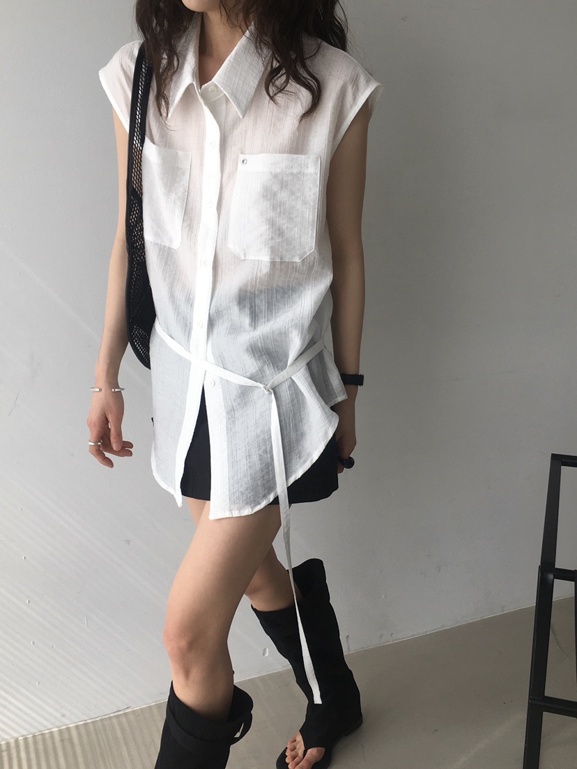 MONDAYMORING韓國直郵㊣女裝新款25春夏時尚人氣襯衫蕾絲衫MONDAYMORING襯衫/蕾絲衫