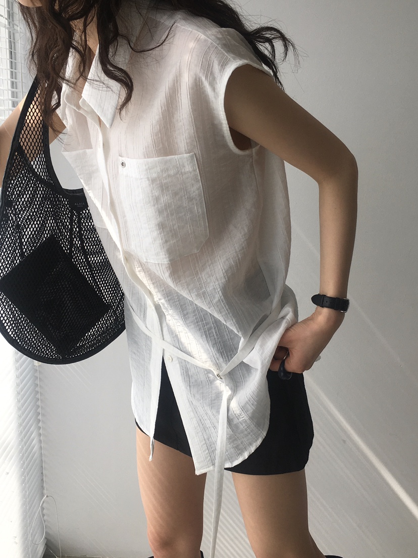 MONDAYMORING韓國直郵㊣女裝新款25春夏時尚人氣襯衫蕾絲衫MONDAYMORING襯衫/蕾絲衫