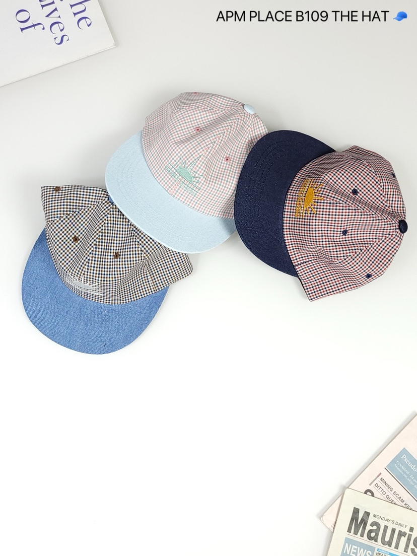 THE HAT-P直郵韓國代購㊣女裝新品休閑人氣時尚25春夏帽子格紋THE HAT帽子