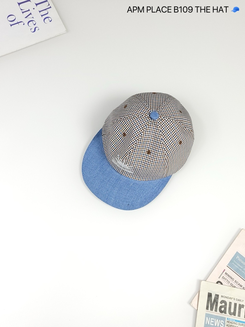 THE HAT-P直郵韓國代購㊣女裝新品休閑人氣時尚25春夏帽子格紋THE HAT帽子