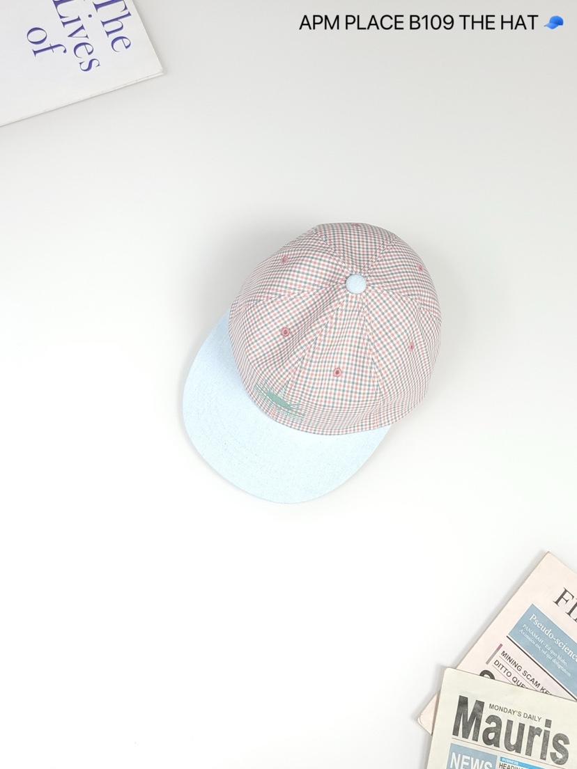 THE HAT-P直郵韓國代購㊣女裝新品休閑人氣時尚25春夏帽子格紋THE HAT帽子
