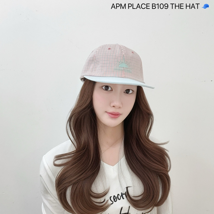 THE HAT-P直郵韓國代購㊣女裝新品休閑人氣時尚25春夏帽子格紋THE HAT帽子圖色2