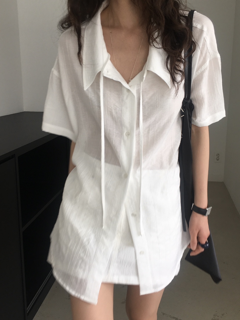 MONDAYMORING韓國直郵㊣東大門實拍女裝新品休閑襯衫蕾絲衫MONDAYMORING襯衫/蕾絲衫