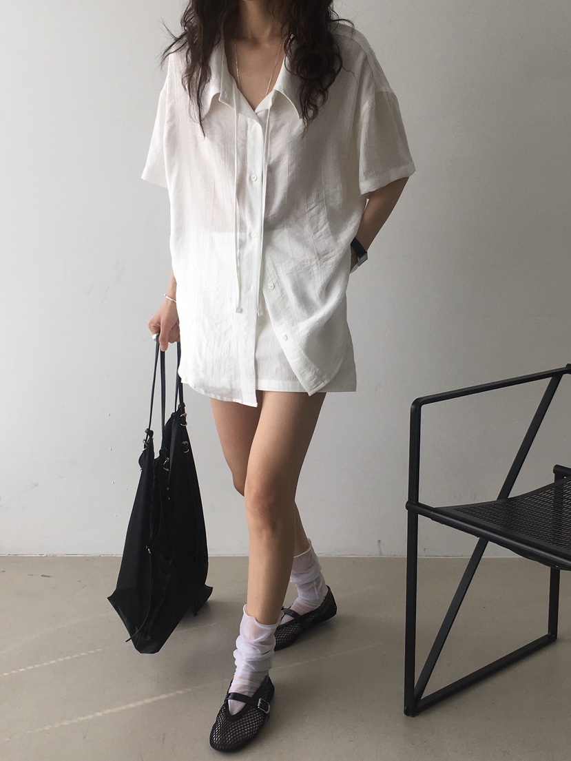 MONDAYMORING韓國直郵㊣東大門實拍女裝新品休閑襯衫蕾絲衫MONDAYMORING襯衫/蕾絲衫
