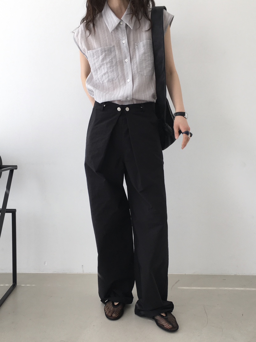 MONDAYMORING直郵韓國代購㊣女裝新品時尚25春夏休閑休閑褲MONDAYMORING休閑褲