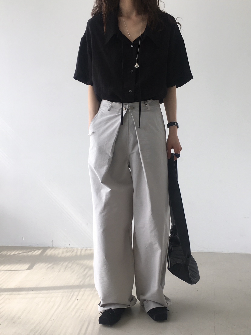 MONDAYMORING直郵韓國代購㊣女裝新品時尚25春夏休閑休閑褲MONDAYMORING休閑褲