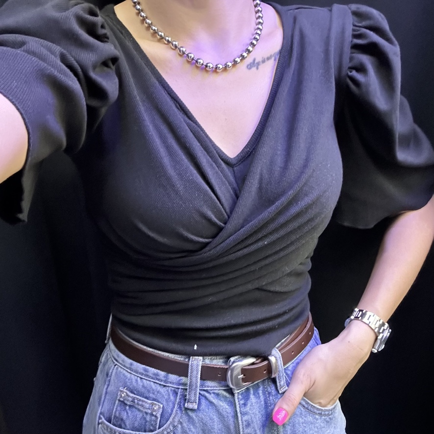 BLACK BABI韓國㊣直郵東大門代購女裝新款人氣時尚熱賣T恤BLACK BABIT恤