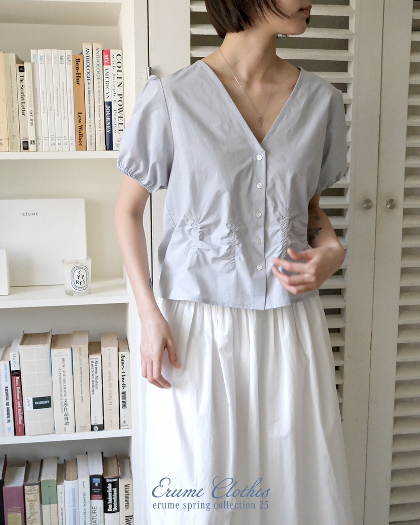 ERUME韓國直郵㊣東大門實拍女裝新品人氣時尚推薦襯衫蕾絲衫ERUME襯衫/蕾絲衫