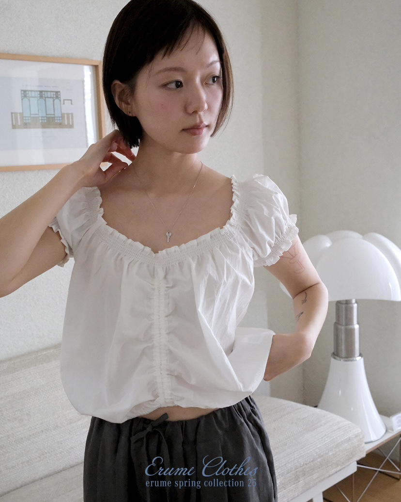 ERUME韓國㊣直郵東大門代購女裝新品休閑人氣推薦襯衫蕾絲衫ERUME襯衫/蕾絲衫