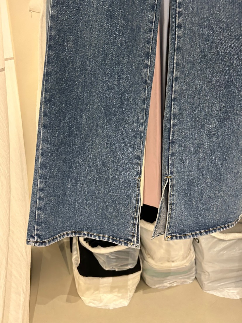 AS THOUGHT直郵韓國代購㊣女裝新品人氣休閑25春夏時尚牛仔褲AS THOUGHT牛仔褲