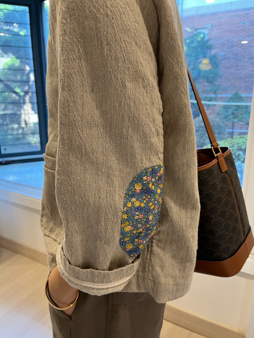 AT NOTE直郵韓國代購㊣女裝新品時尚人氣推薦夾克亞麻雙層AT NOTE夾克