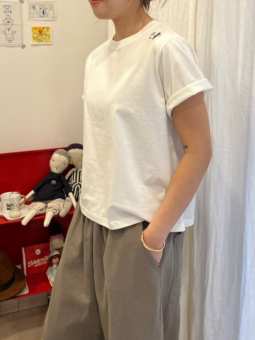 AT NOTE直郵韓國代購㊣女裝新款休閑25春夏人氣T恤刺繡貝雷AT NOTET恤