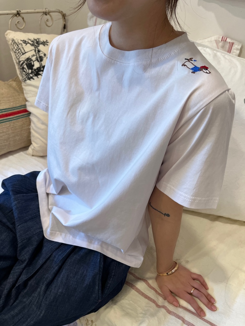 AT NOTE直郵韓國代購㊣女裝新款休閑25春夏人氣T恤刺繡貝雷AT NOTET恤