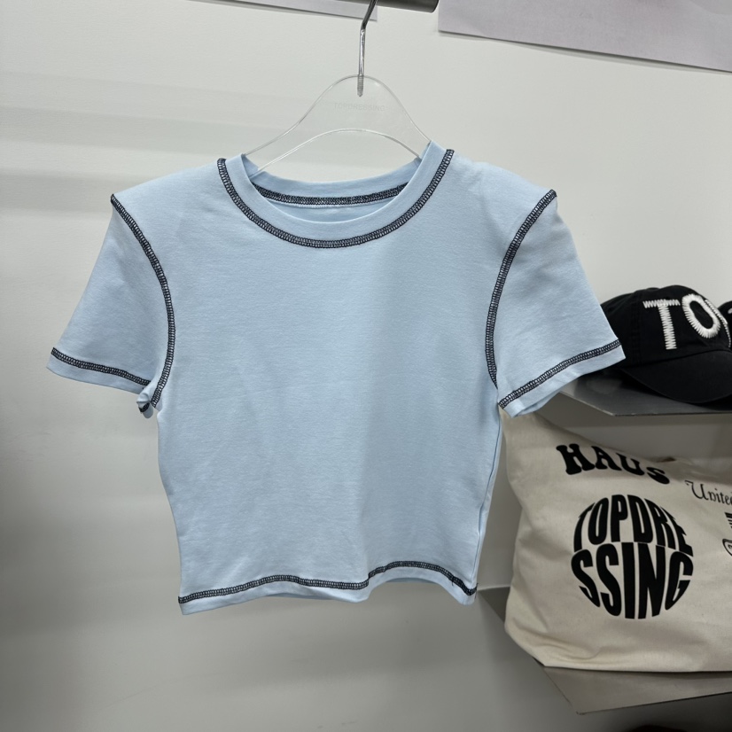 TOPDRESSING韓國直郵㊣東大門實拍女裝新品推薦25春夏休閑T恤TOPDRESSINGT恤圖色3