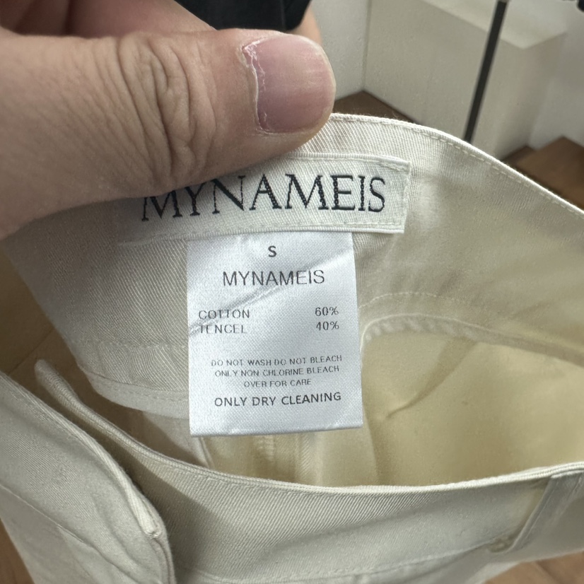MYNAMEIS韓國直郵㊣東大門實拍女裝新款推薦熱賣25春夏休閑褲MYNAMEIS休閑褲