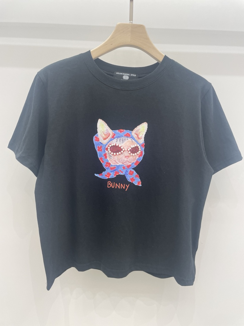 NYLON韓國直郵㊣女裝新品熱賣時尚人氣推薦休閑25春夏T恤NYLONT恤圖色4