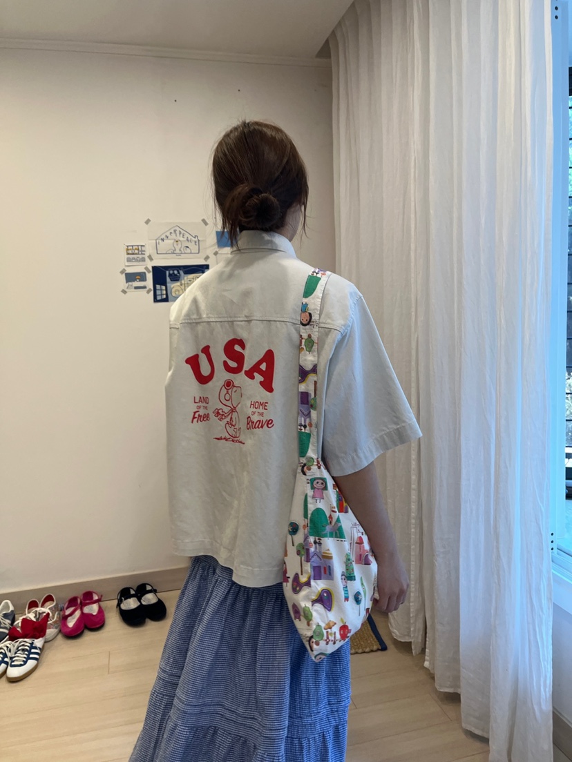 AT NOTE韓國㊣直郵東大門代購女裝新品25春夏襯衫蕾絲衫史努比AT NOTE襯衫/蕾絲衫