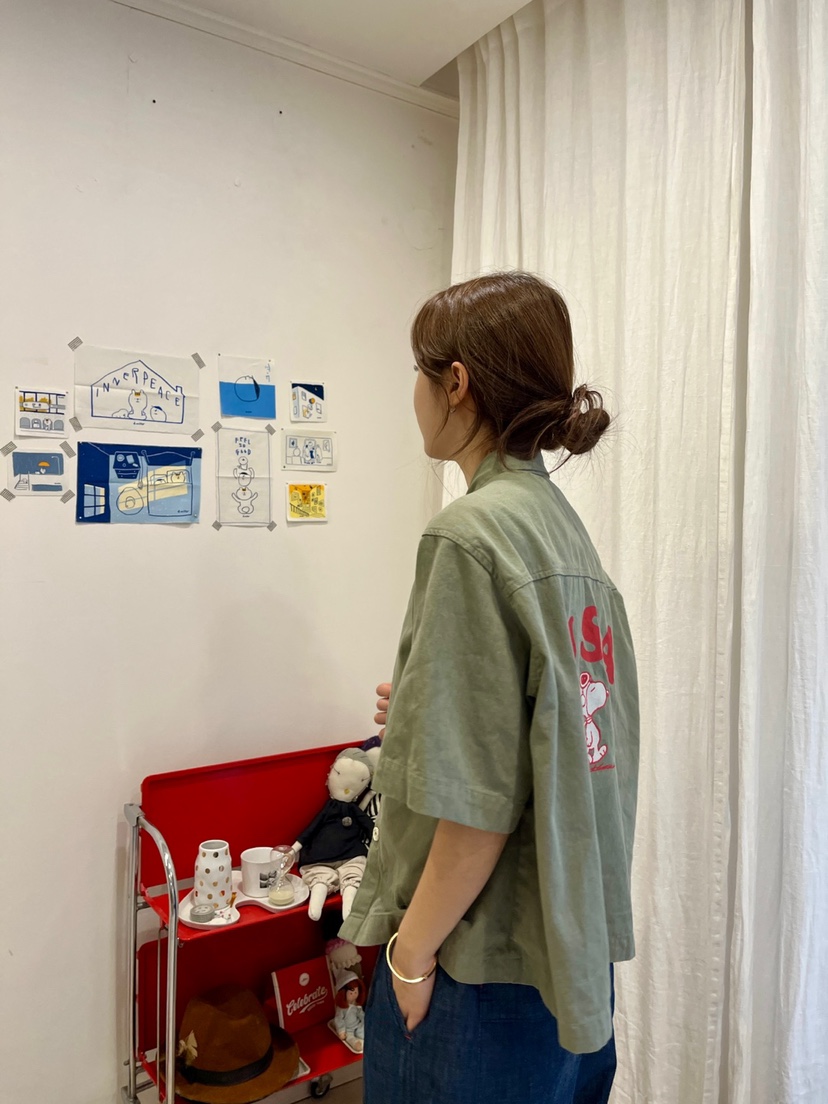 AT NOTE韓國㊣直郵東大門代購女裝新品25春夏襯衫蕾絲衫史努比AT NOTE襯衫/蕾絲衫