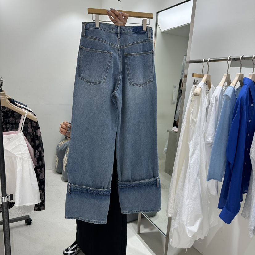 REPELLER韓國直郵㊣東大門實拍女裝新款休閑時尚牛仔褲口袋REPELLER牛仔褲