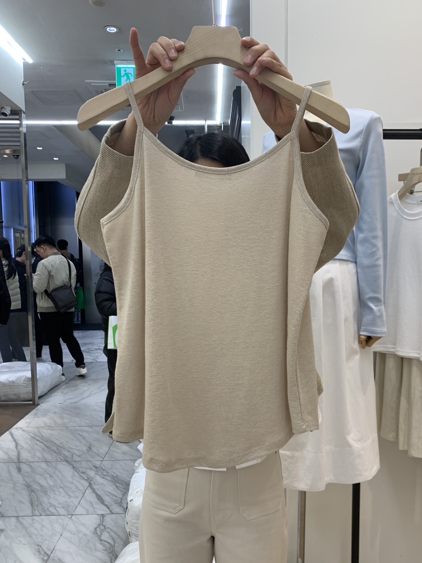 FILLMOR韓國㊣直郵東大門代購女裝新款人氣休閑吊帶背心亞麻FILLMOR吊帶/背心