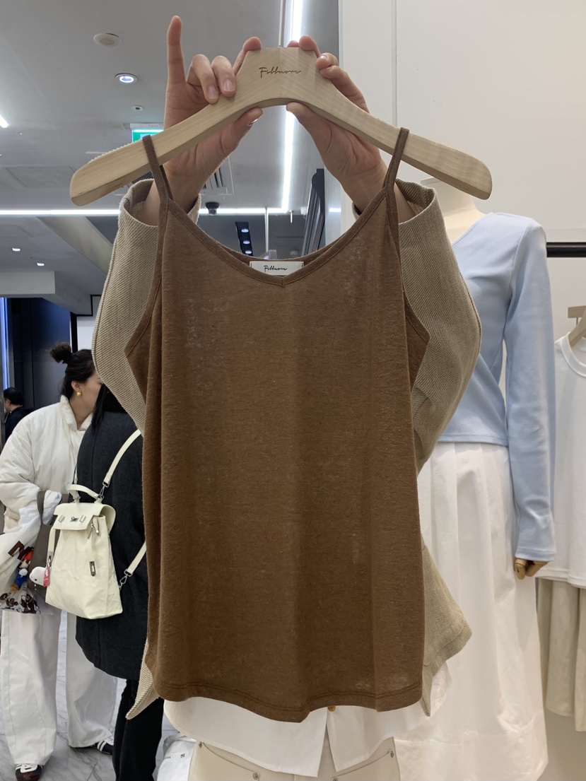 FILLMOR韓國㊣直郵東大門代購女裝新款人氣休閑吊帶背心亞麻FILLMOR吊帶/背心圖色3