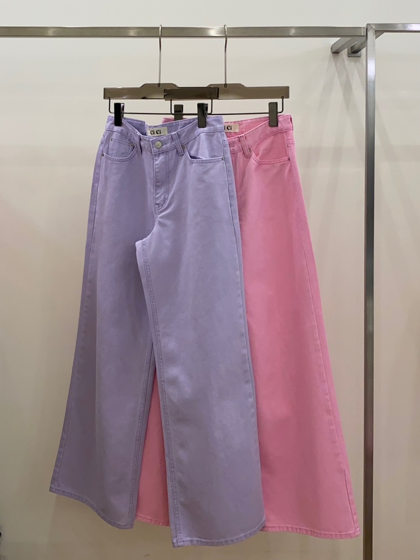 CICI韓國直郵㊣東大門實拍女裝新款熱賣時尚人氣25春夏牛仔褲Ci Ci牛仔褲