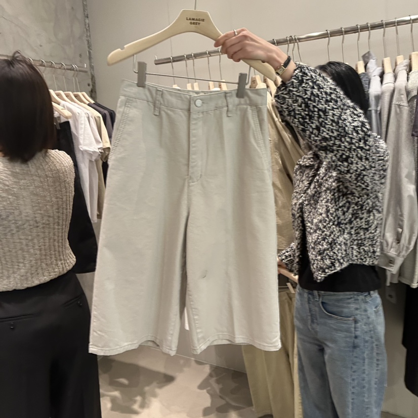LAMAGIEPIE直郵韓國代購㊣女裝新品人氣25春夏休閑時尚短褲LAMAGIE GREY短褲