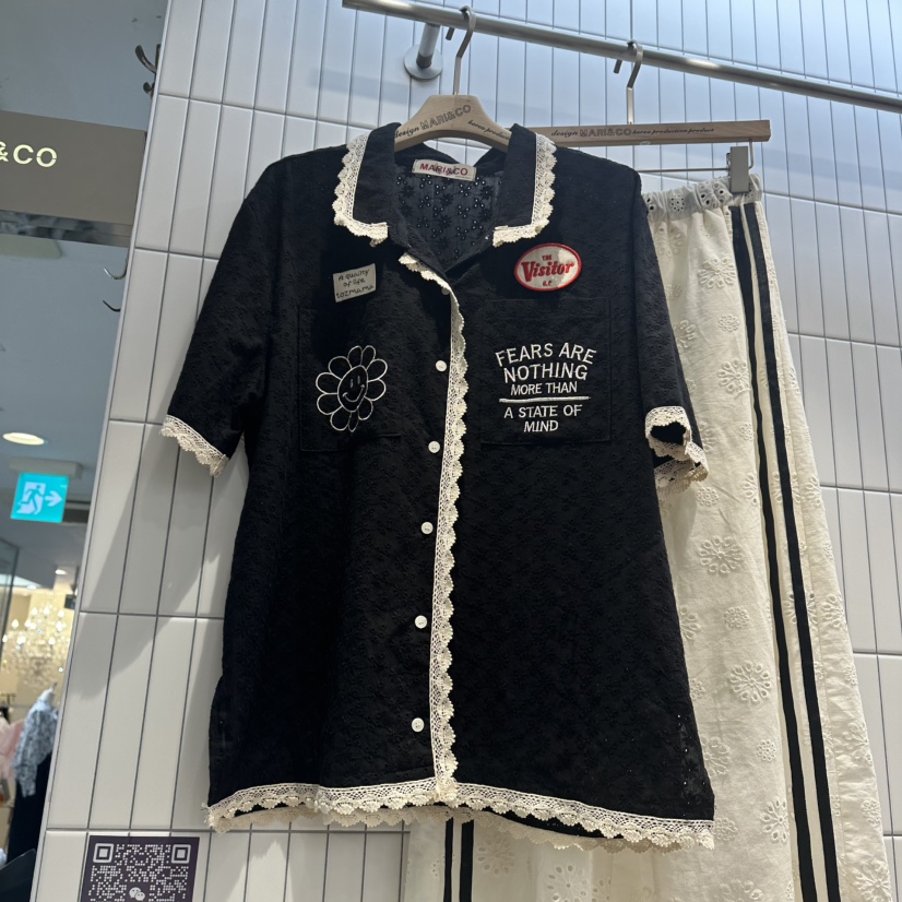 MARI CO直郵韓國代購㊣女裝新款熱賣25春夏時尚襯衫蕾絲衫MARI CO襯衫/蕾絲衫圖色3