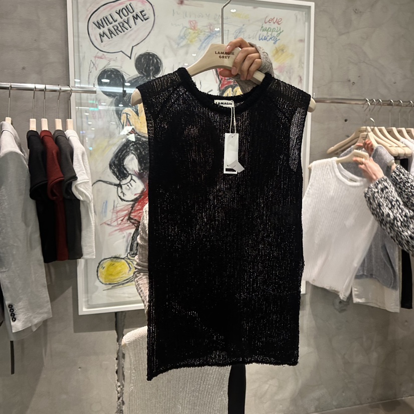 LAMAGIEPIE韓國直郵㊣東大門實拍女裝新品休閑時尚吊帶背心LAMAGIE GREY吊帶/背心圖色3