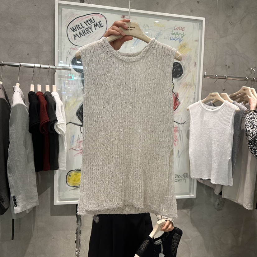 LAMAGIEPIE韓國直郵㊣東大門實拍女裝新品休閑時尚吊帶背心LAMAGIE GREY吊帶/背心圖色4