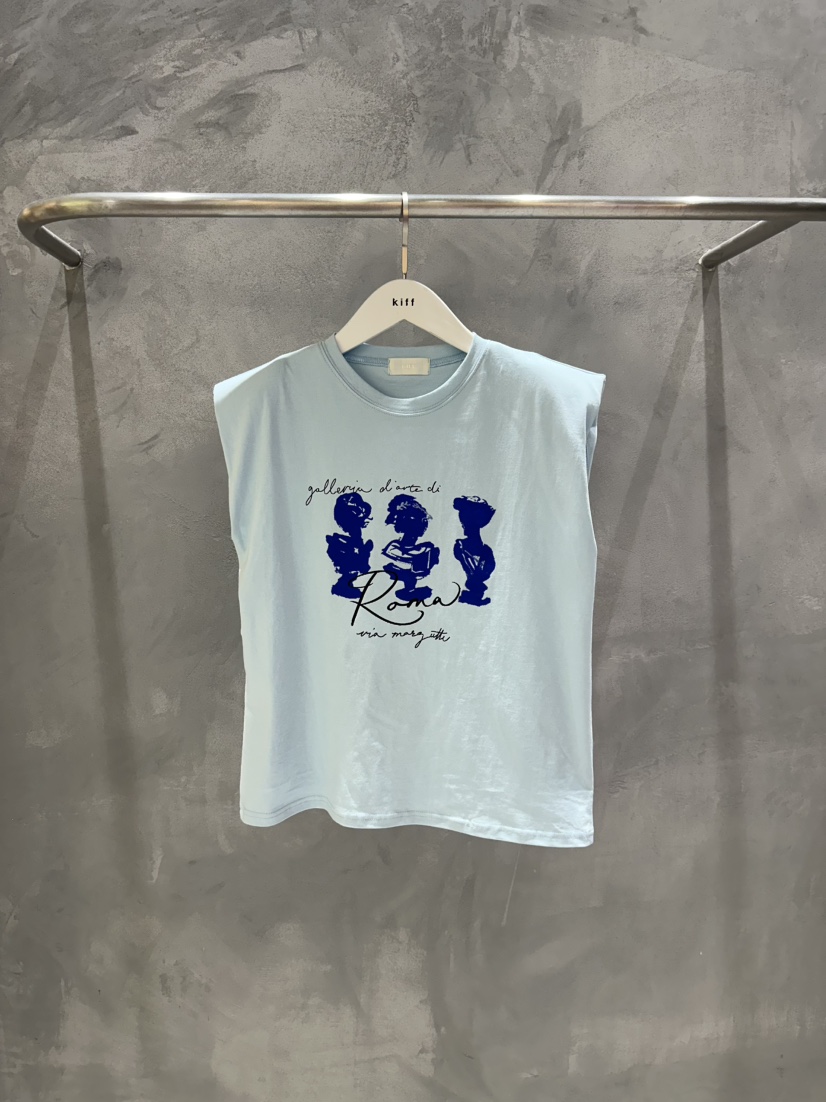 KIFF直郵韓國代購㊣女裝新款時尚25春夏休閑推薦熱賣吊帶背心KIFF吊帶/背心