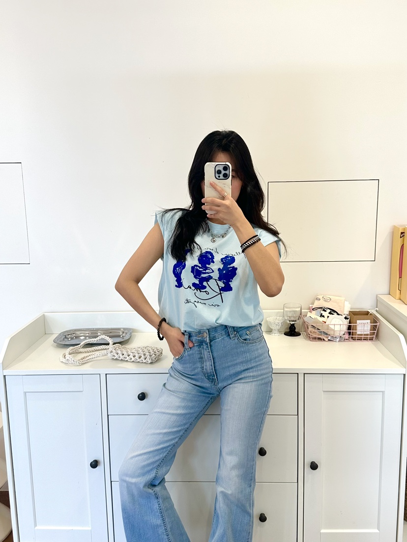 KIFF直郵韓國代購㊣女裝新款時尚25春夏休閑推薦熱賣吊帶背心KIFF吊帶/背心
