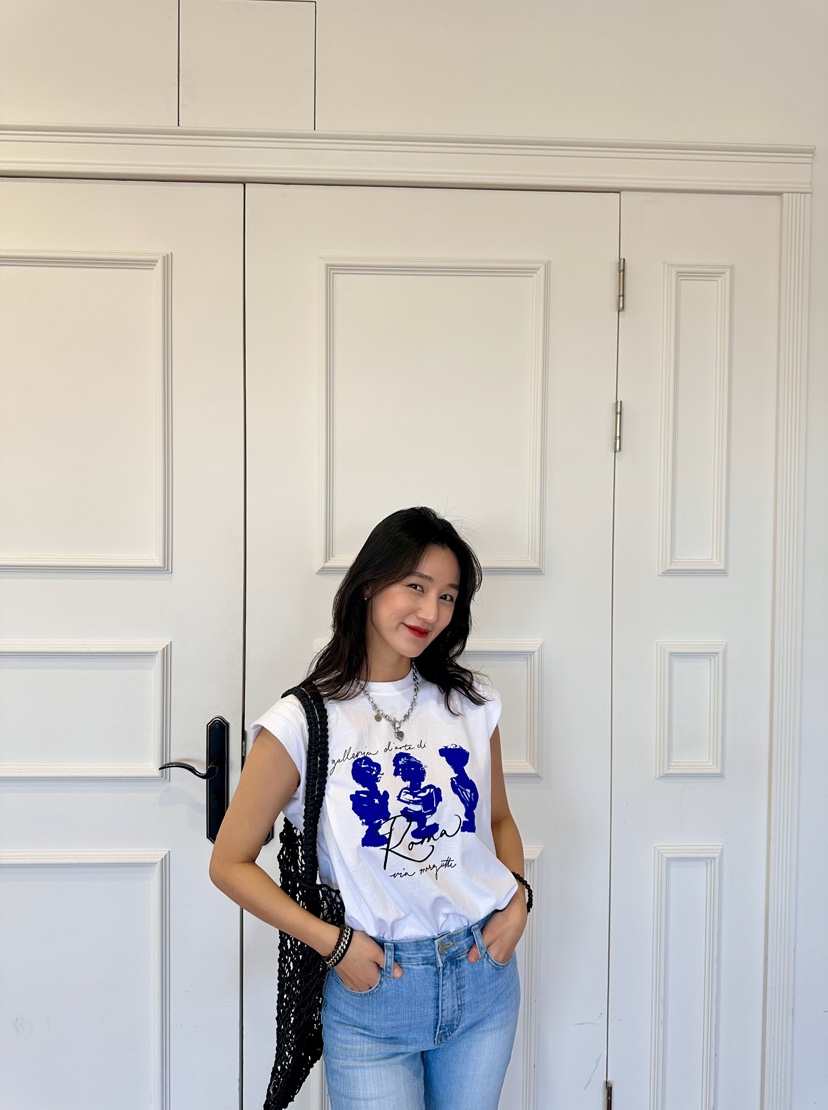 KIFF直郵韓國代購㊣女裝新款時尚25春夏休閑推薦熱賣吊帶背心KIFF吊帶/背心