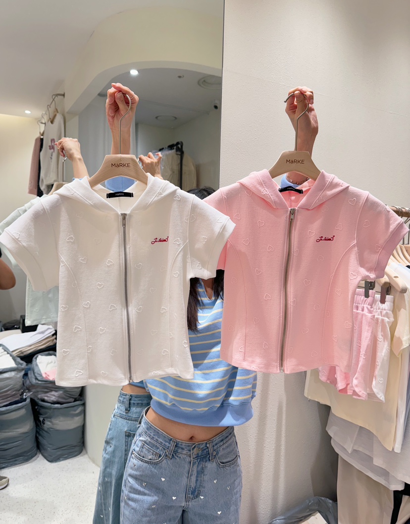 MARKE-P韓國直郵㊣女裝新品熱賣人氣休閑時尚衛衣兔子兜帽MARKE-P衛衣